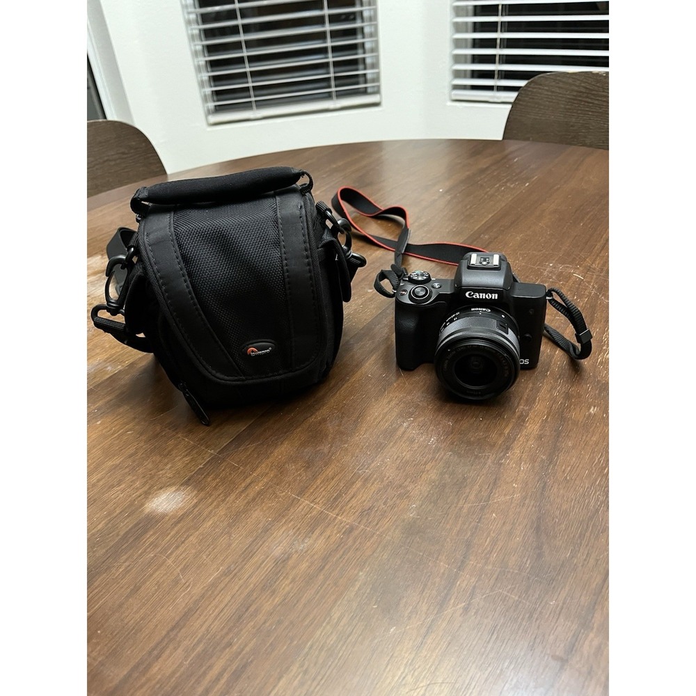 Canon EOS M50 Mark II 24.1MP Mirrorless Camera Kit w/ EF-M 15-45mm Lens 128GB SD